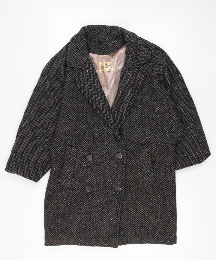 JayWear Originals Size 18 Women Grey Herringbone Tweed Vintage Pea Coat