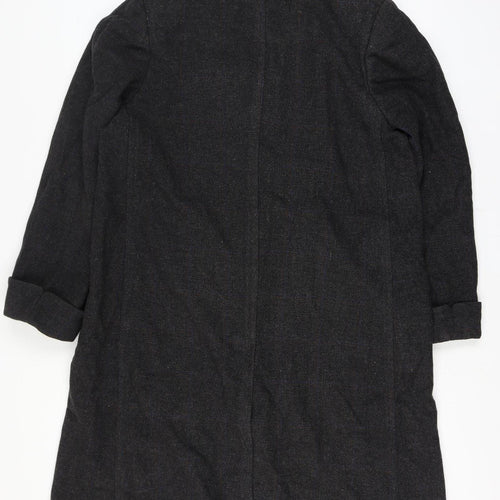 Manchester Clothes Men’s Chest 44 Black Checked Tweed Long Overcoat Vintage