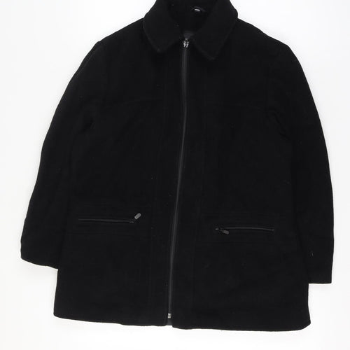Bonmarche Women’s Black Size 16 Wool Mohair Short Zip Coat