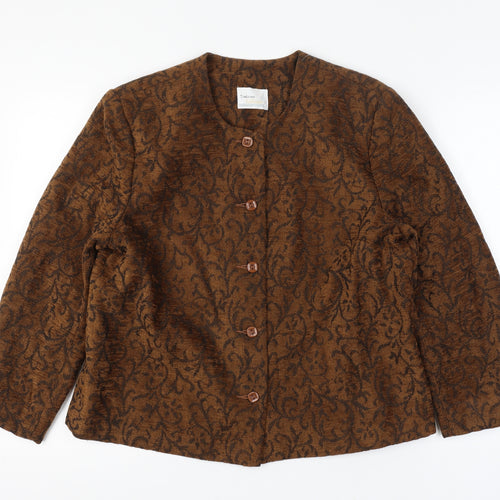 Tradition Collection Women’s Brown Paisley Blazer Jacket Size 10 Lined