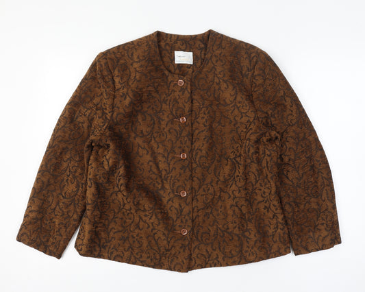 Tradition Collection Women’s Brown Paisley Blazer Jacket Size 10 Lined