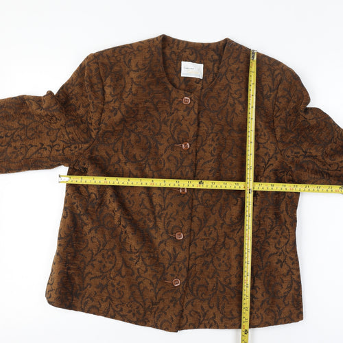 Tradition Collection Women’s Brown Paisley Blazer Jacket Size 10 Lined
