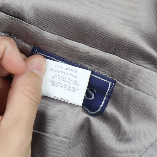 Sears Men’s Grey Chest 42 Wool Cashmere Long Overcoat Lined Single-Breasted