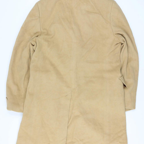 Bill's Clothes Men’s Beige 42 Vintage Long Overcoat Single-Breasted
