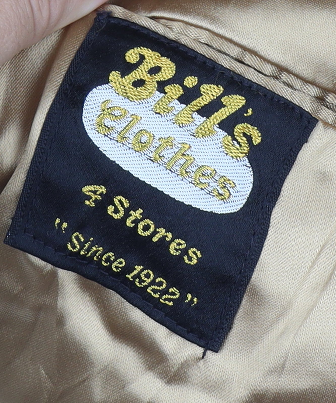 Bill's Clothes Men’s Beige 42 Vintage Long Overcoat Single-Breasted