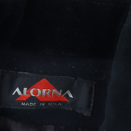 Alorna Women’s Black Size 18-20 Wool Blend Pea Coat Gold Buttons Size Unlabelled