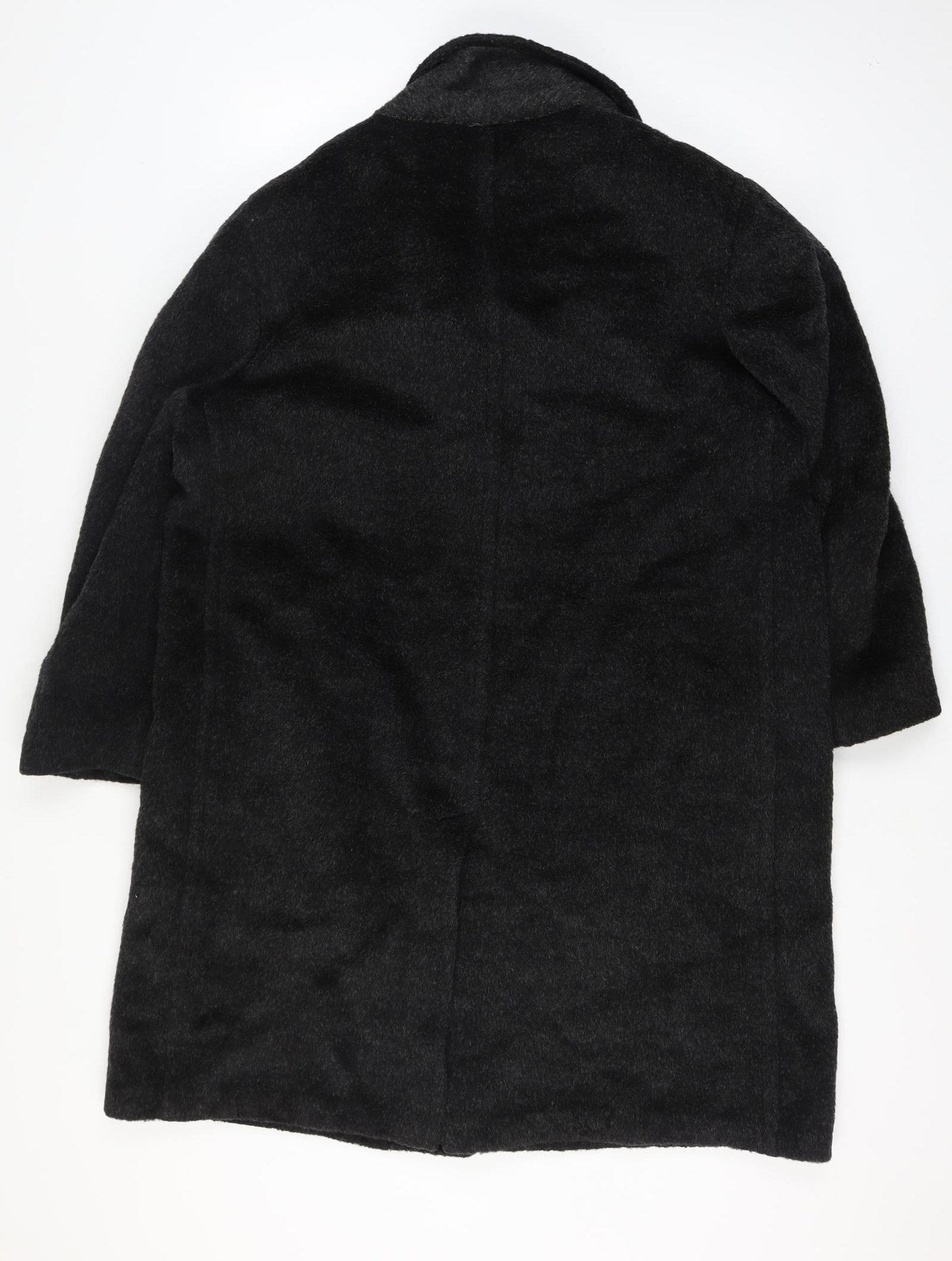 Tornaco Men’s Black Chest 46 Vintage Long Overcoat Single Breasted