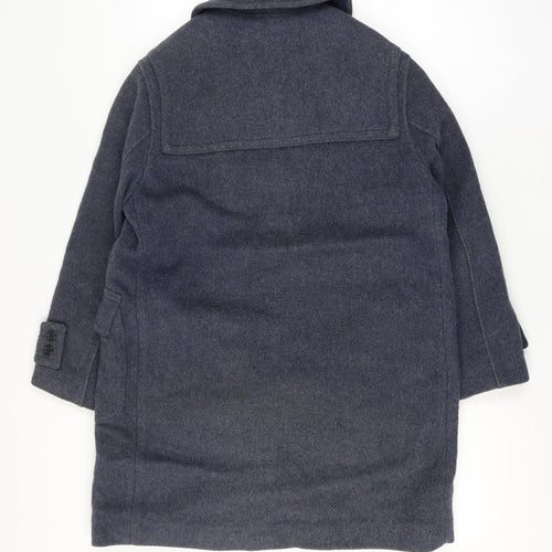 Convoy Check Size 14Womens Navy Mid-Length Toggle Overcoat
