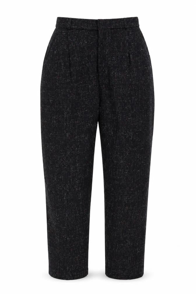 Lord Isaacs for Her Women’s Size 8 Black Tweed High Rise Tapered Trousers
