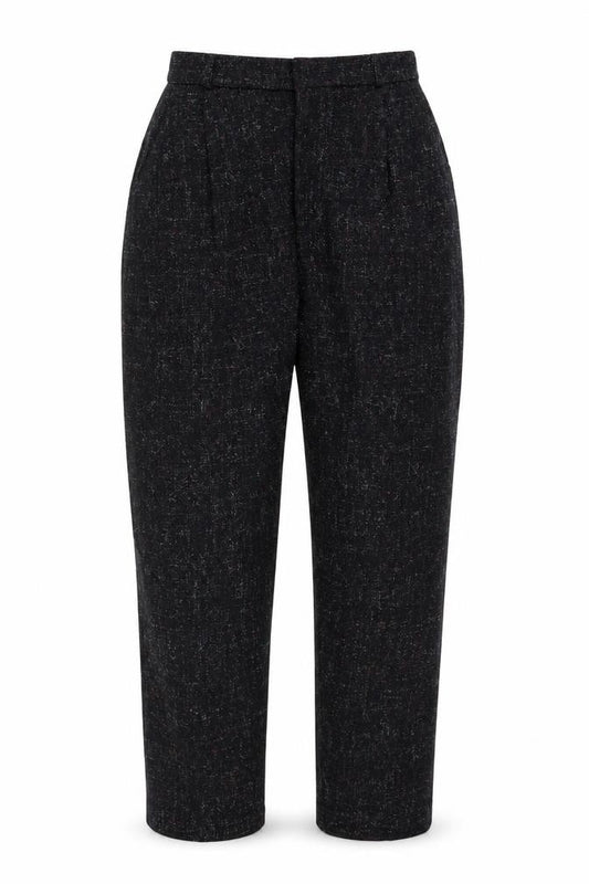 Lord Isaacs for Her Women’s Size 8 Black Tweed High Rise Tapered Trousers