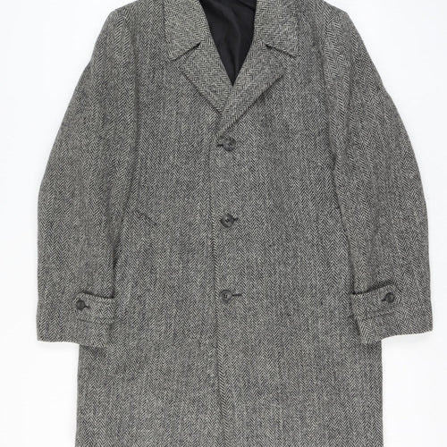 Harris Tweed Men’s Grey Wool Herringbone Blazer Jacket Size Unlabelled