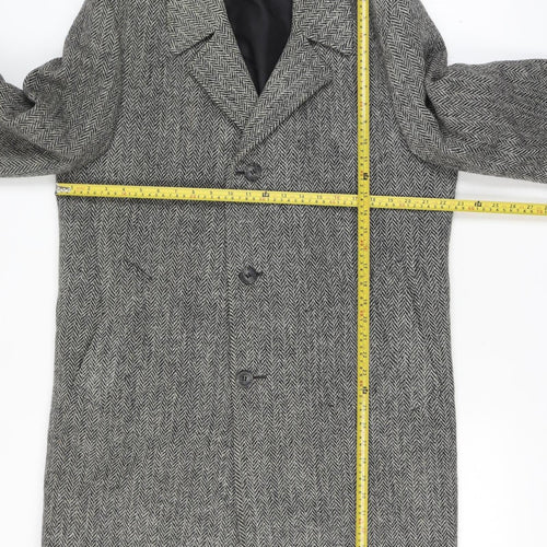 Harris Tweed Men’s Grey Wool Herringbone Blazer Jacket Size Unlabelled