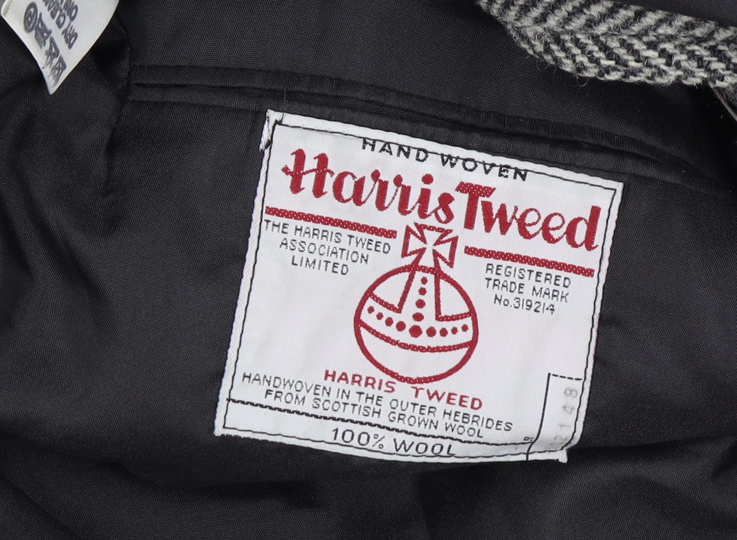 Harris Tweed Men’s Grey Wool Herringbone Blazer Jacket Size Unlabelled