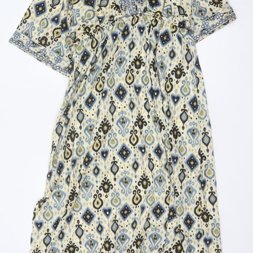 Blue Vanilla Women’s Multicoloured M Boho Geometric Kaftan Maxi Dress