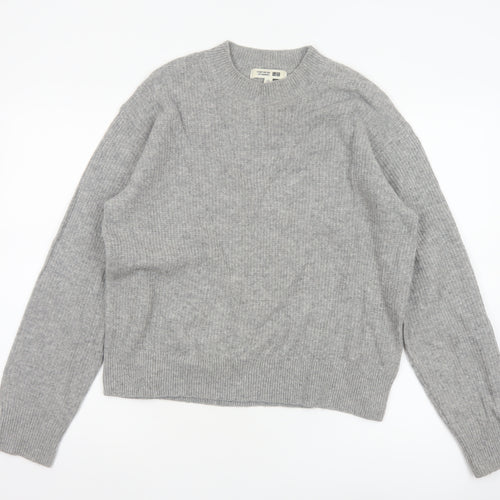 Comptoir des Cotonniers Women Grey Wool Crew Neck Jumper M