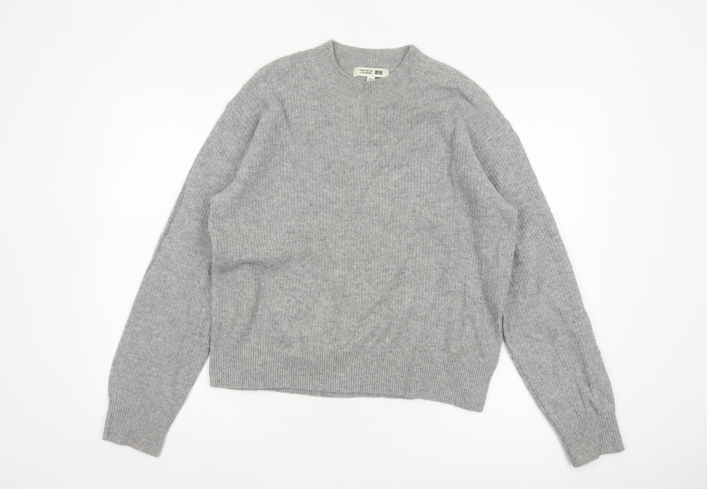 Comptoir des Cotonniers Women Grey Wool Crew Neck Jumper M