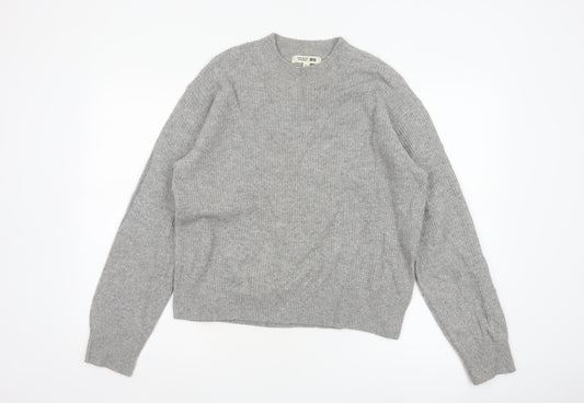 Comptoir des Cotonniers Women Grey Wool Crew Neck Jumper M