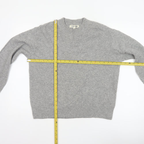Comptoir des Cotonniers Women Grey Wool Crew Neck Jumper M