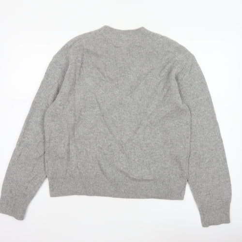 Comptoir des Cotonniers Women Grey Wool Crew Neck Jumper M