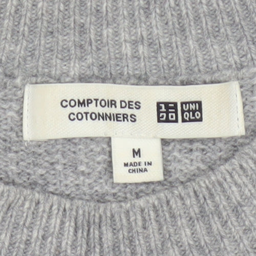 Comptoir des Cotonniers Women Grey Wool Crew Neck Jumper M