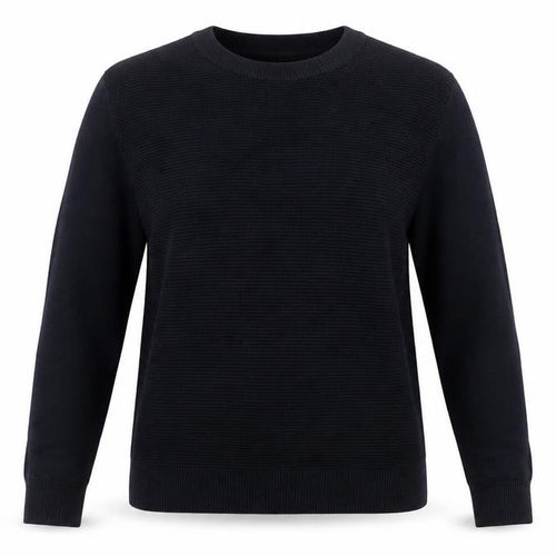 Joules Women’s Black XS Cotton Crew Neck Tight-Knit Pullover Jumper