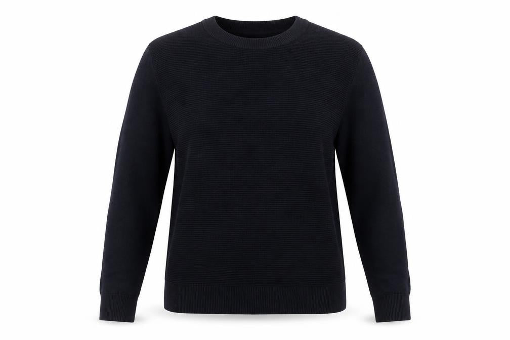 Joules Women’s Black XS Cotton Crew Neck Tight-Knit Pullover Jumper
