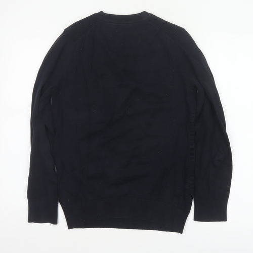 Joules Women’s Black XS Cotton Crew Neck Tight-Knit Pullover Jumper