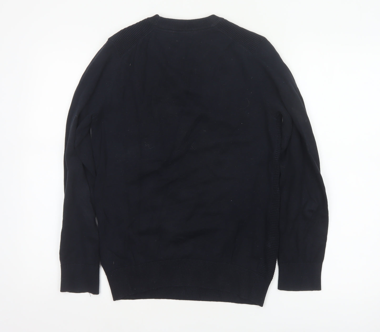 Joules Women’s Black XS Cotton Crew Neck Tight-Knit Pullover Jumper