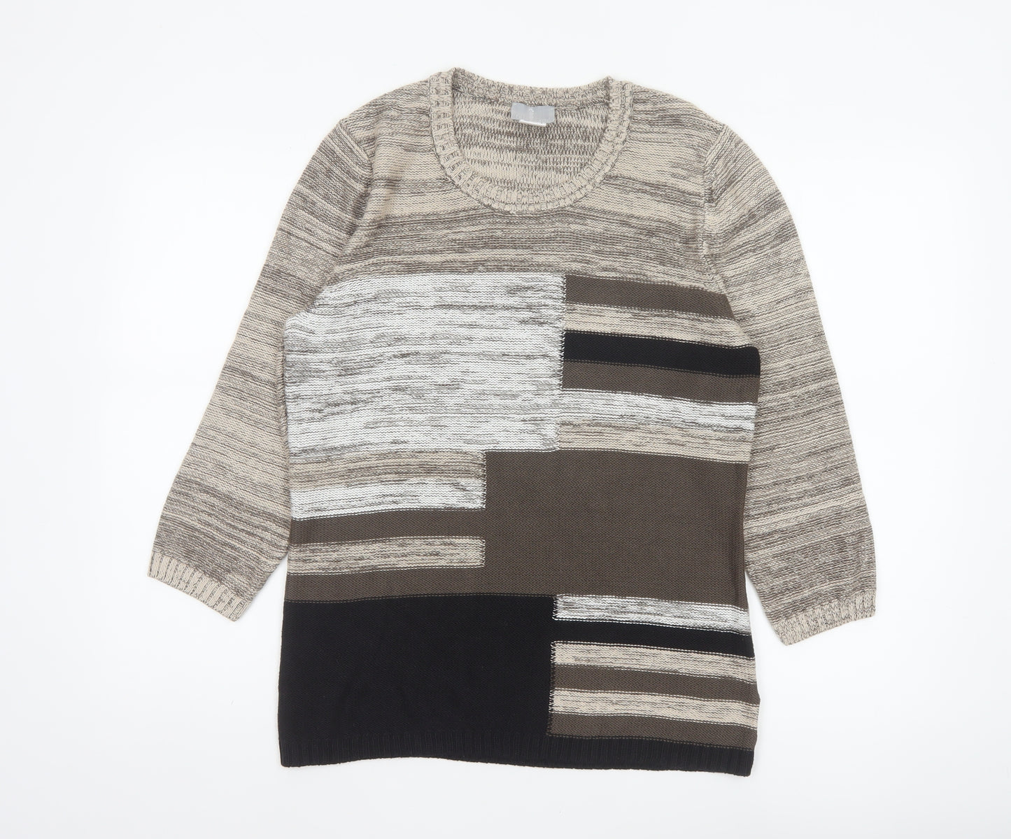 Fair Lady Women's Multicoloured Size 14 Knit Round Neck Pullover Jumper