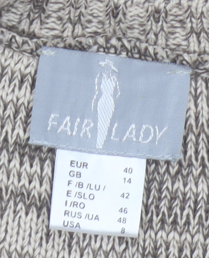Fair Lady Women's Multicoloured Size 14 Knit Round Neck Pullover Jumper