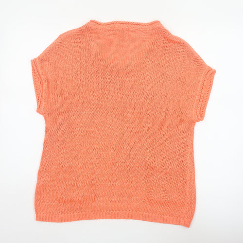Intuition Women Orange Size 16 Knit Tunic Jumper Pockets