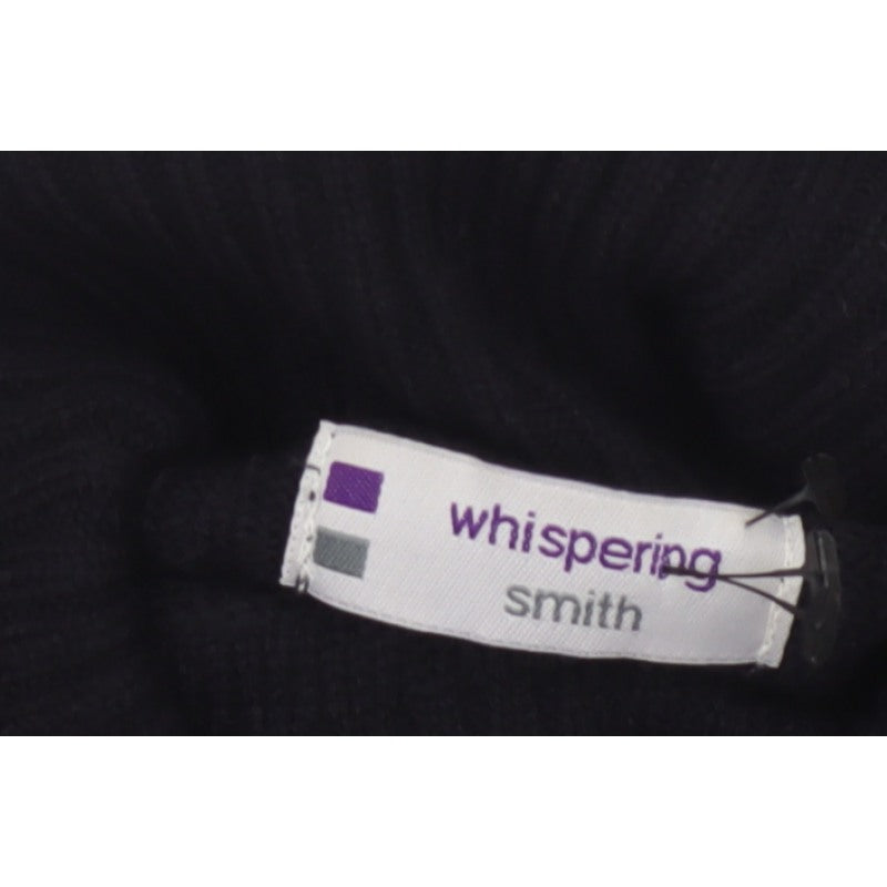 Additional view of Whispering Smith Men’s Black XL Roll Neck Striped Knit Jumper