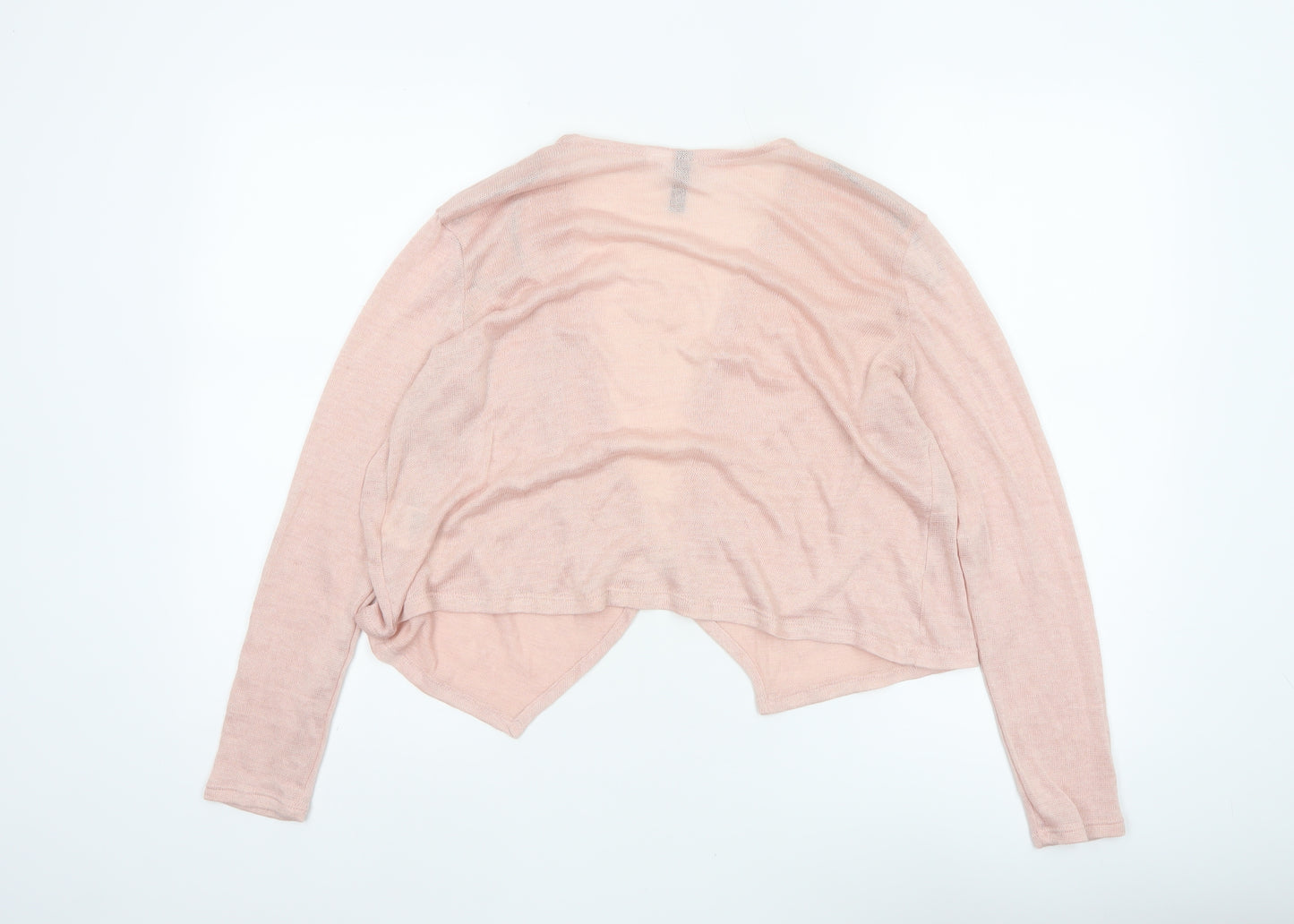 H&M Divided Women's Pink M Open Front V-Neck Lightweight Cardigan