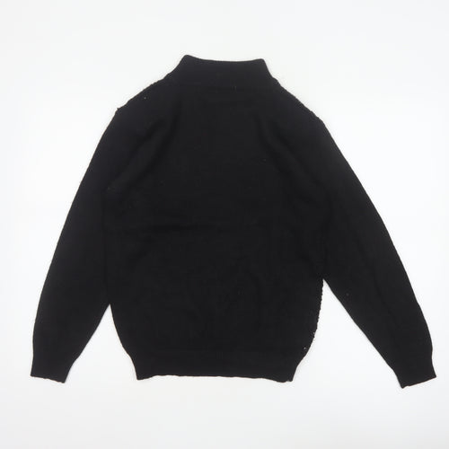 Alfred Dunner Women’s Black S Sequin Mock Neck Knit Pullover Jumper