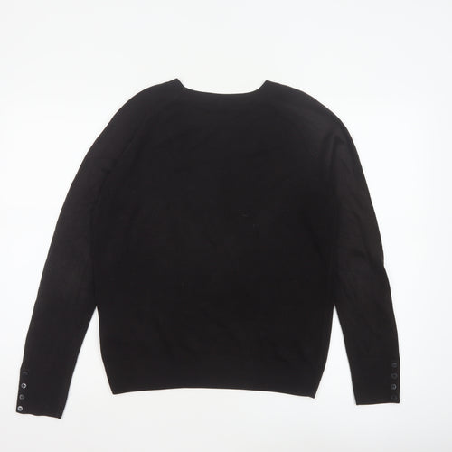 Marks and Spencer Women’s Black Size 10 Crew Neck Raglan Jumper