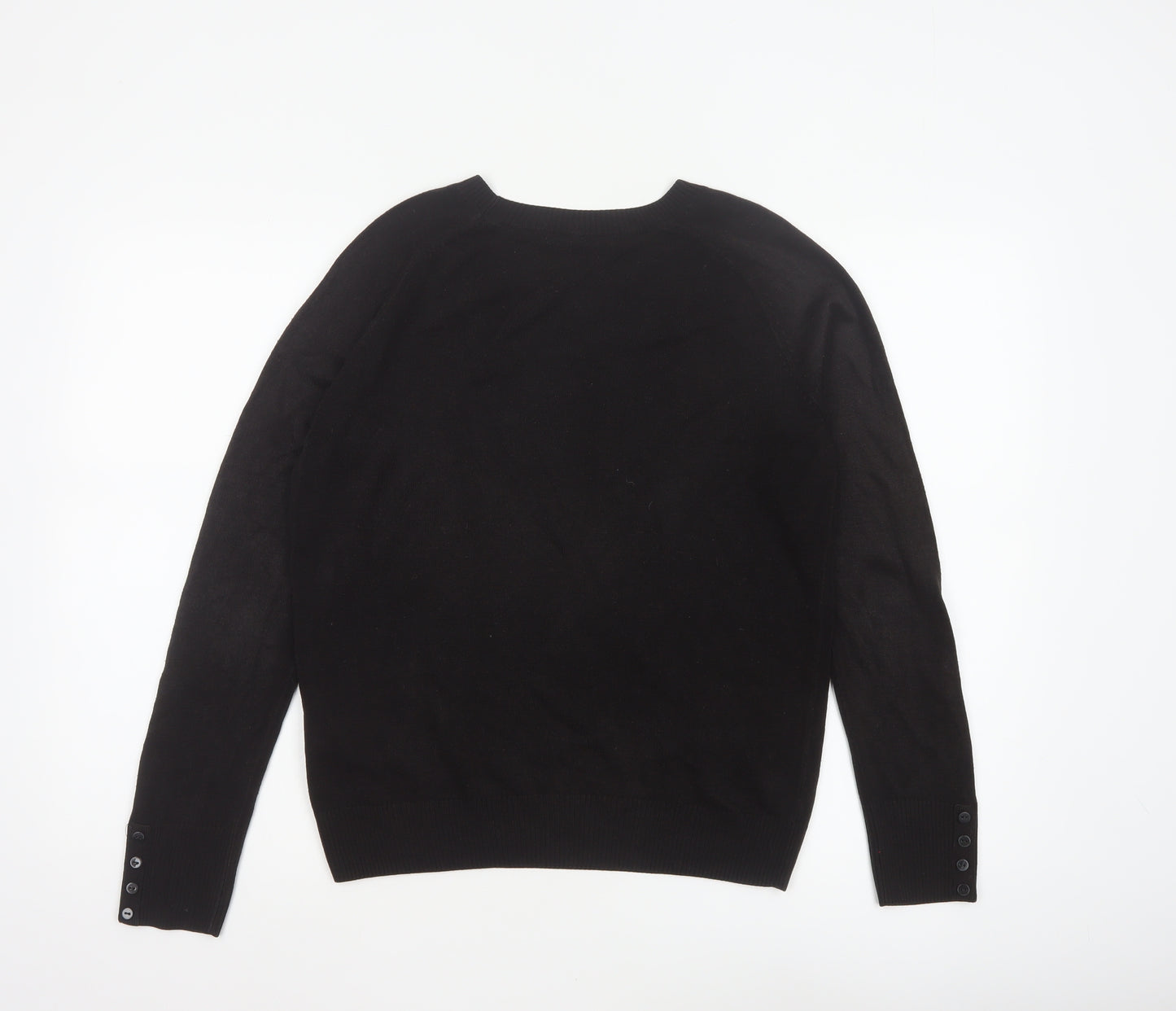 Marks and Spencer Women’s Black Size 10 Crew Neck Raglan Jumper