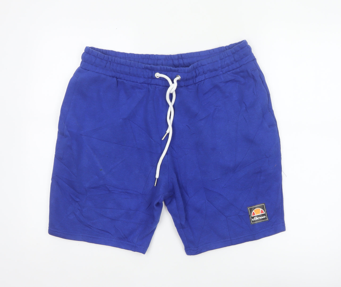 Ellesse Men's Blue L Sweat Shorts Drawstring Logo Casual