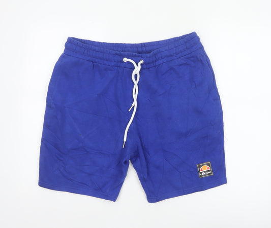 Ellesse Men's Blue L Sweat Shorts Drawstring Logo Casual