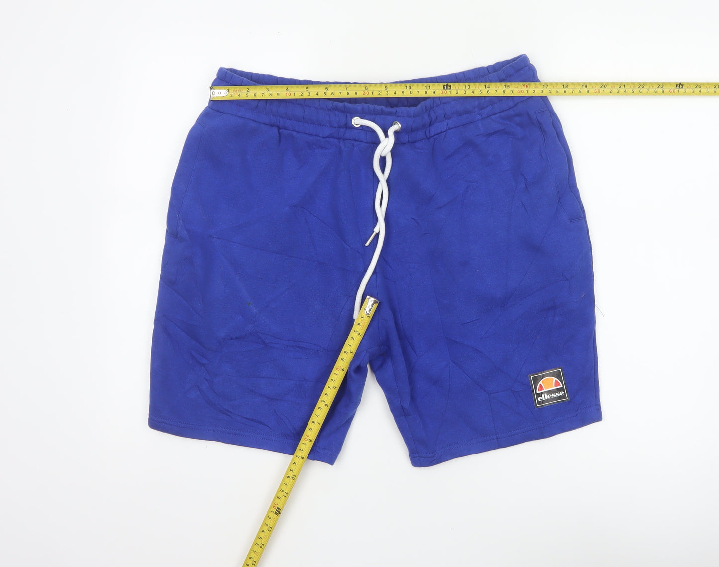Ellesse Men's Blue L Sweat Shorts Drawstring Logo Casual
