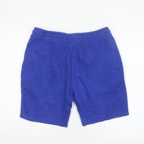 Ellesse Men's Blue L Sweat Shorts Drawstring Logo Casual