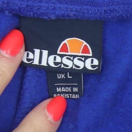 Ellesse Men's Blue L Sweat Shorts Drawstring Logo Casual