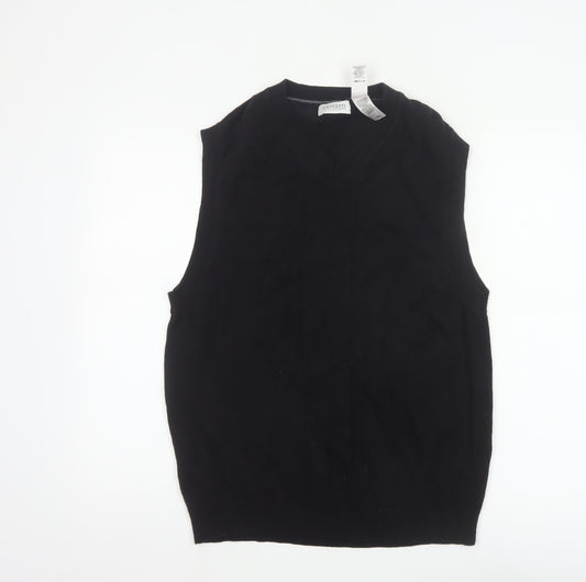 Concepts by Claiborne Men’s Black L Cotton V-Neck Knit Sweater Vest