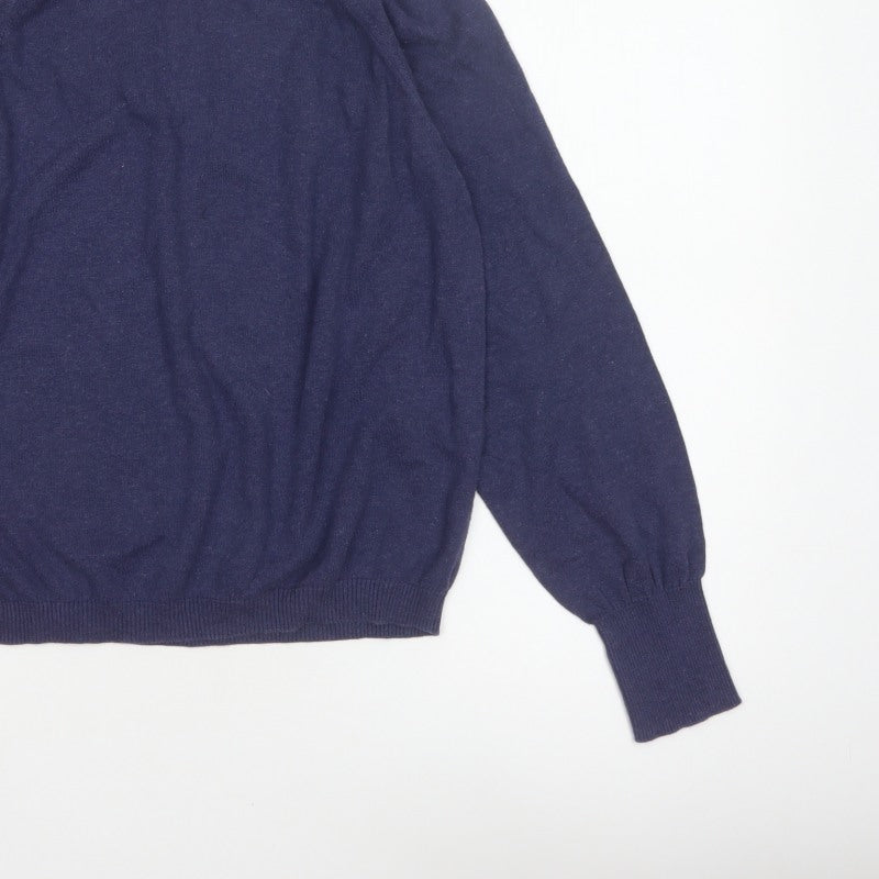 Talbots Women’s Blue Roll Neck Raglan Knit Jumper UK 16
