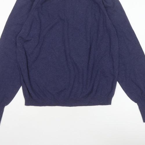 Talbots Women’s Blue Roll Neck Raglan Knit Jumper UK 16