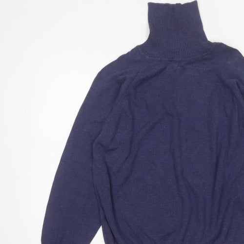 Talbots Women’s Blue Roll Neck Raglan Knit Jumper UK 16