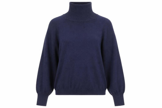 Talbots Women’s Blue Roll Neck Raglan Knit Jumper UK 16