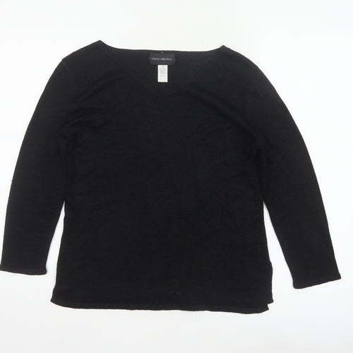Sarah Arizona Women’s Black Size S V-Neck Knit Tunic Jumper Pockets