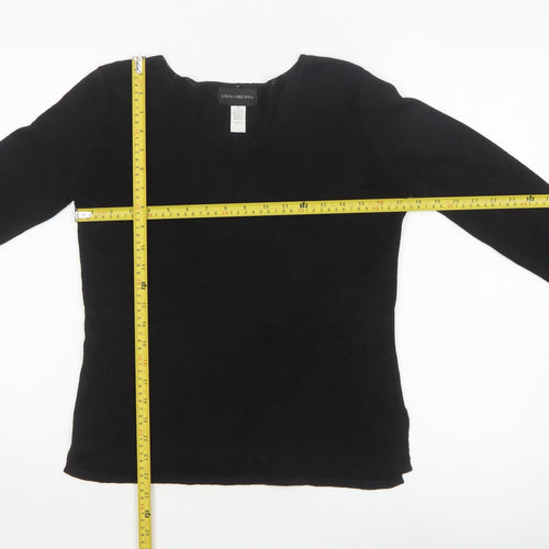 Sarah Arizona Women’s Black Size S V-Neck Knit Tunic Jumper Pockets