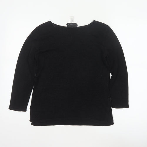 Sarah Arizona Women’s Black Size S V-Neck Knit Tunic Jumper Pockets