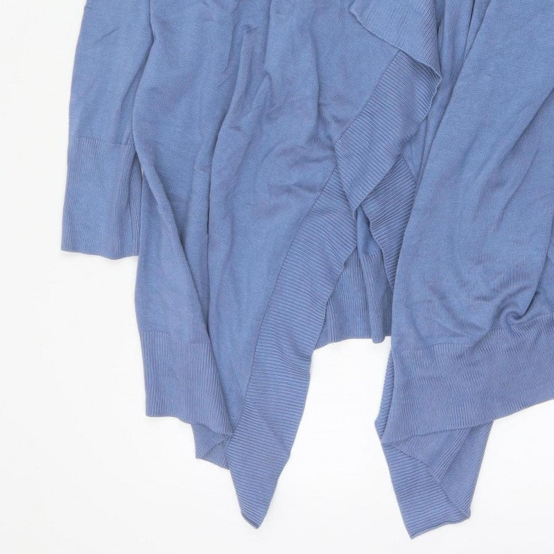 Capsule Women Blue Size 26 Open Waterfall Cardigan Long Sleeve Knit
